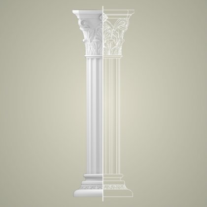 Dairesel Kısa Roma Sütun Dairesel Kısa Roma Sütun