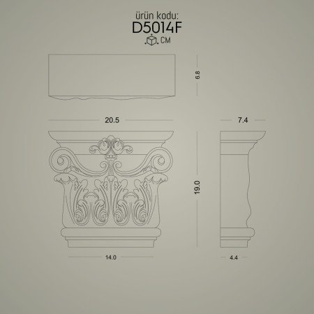 Poliüretan Pilaster Sütun Başlık D5014F: Ahşap Muadili Sert Köpük Sütun Modelleri ve Dekorasyon Fikirleri