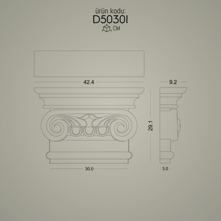 Poliüretan Pilaster Sütun İyon Başlık - Dekoratif Dor İyon Korint Sütun ve Başlığı Modelleri ve Üretici Fiyatları