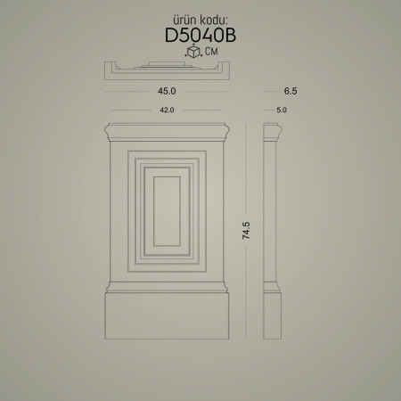 Poliüretan Pilaster Sütun Alt Kaide D5040B: İç ve Dış Cephe için Sütun ve Başlığı Dekorları - Üretici Tasarım Modelleri ve Dekorasyon Fikirleri