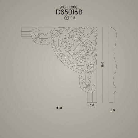 <p>

    <article>
        <h1>Poliüretan Desenli Çıta Köşe D85016B</h1>
        <p>Poliüretan desenli çıta köşeler, iç mekan tasarımında kullanılan dekoratif elemanlardır. Bu ürünler, duvarların köşe kısımlarında estetik bir görünüm sağlamak ve mekanın genel dekorasyonunu zenginleştirmek için kullanılır. ve modelleri, özellikle detaylı ve şık tasarımları ile dikkat çeker.</p>
        
        <h2>Özellikler</h2>
        <ul>
            <li>Malzeme: Yüksek kaliteli poliüretan</li>
            <li>Renk: Beyaz (boyama yapılabilir)</li>
            <li>Uygulama: Duvar köşe birleşimleri</li>
            <li>Kolay montaj: Hızlı ve pratik uygulama</li>
        </ul>

        <h2>Tasarım Örnekleri</h2>
        <p>ve modelleri, klasik ve modern iç mekanlar için uygundur. Bu ürünler, mekanlara zarif bir dokunuş ekleyerek, görsel bir derinlik oluşturur. Salon, yatak odası, koridor gibi birçok farklı alanda rahatlıkla tercih edilebilir.</p>

        <h2>Uygulama Alanları</h2>
        <p>Poliüretan desenli çıta köşeler, özellikle ev, ofis, otel gibi birçok farklı mekanda kullanıma uygundur. Dayanıklı yapısı sayesinde uzun yıllar boyunca dekorasyonun bir parçası olarak kalabilir.</p>
        
        <h2>Avantajları</h2>
        <ul>
            <li>Estetik görünüm</li>
            <li>Uzun ömürlü ve dayanıklı malzeme</li>
            <li>Kolay temizlenebilir ve bakımı yapılabilir</li>
            <li>Çeşitli boyama seçenekleri ile kişiselleştirilebilir</li>
        </ul>
    </article>

</p><br><hr></hr>