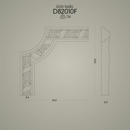 Poliüretan Desenli Çıta Köşe D82010F: İmalattan Üretici Dekorasyon Modelleri ve Tasarım Örnekleri