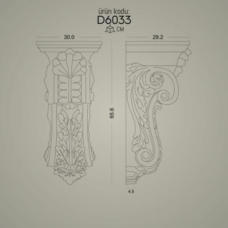 Poliüretan Payanda Dekoratif Motifli Duvar Payanda Modelleri - Ahşap Muadili Tasarım Çeşitleri