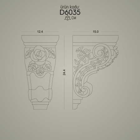 Poliüretan Payanda D6035: Çeşitli Poliüretan Süsleme Desenli Payanda Modelleri, Dekorasyon Fikirleri ve İmalattan Üretici Bilgileri