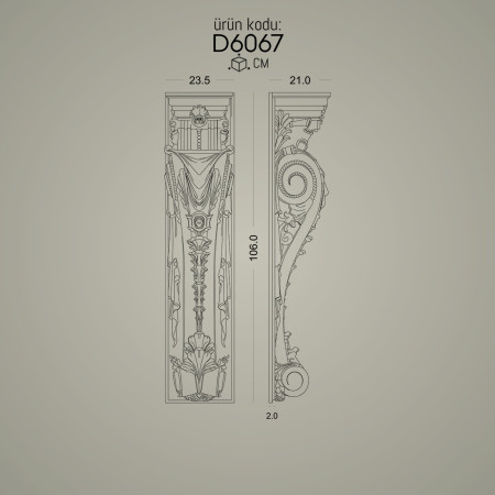 Poliüretan Payanda Salon Mutfak Yatak Odası Koridor Duvar Payanda Poliüretan Dekorasyon Modelleri