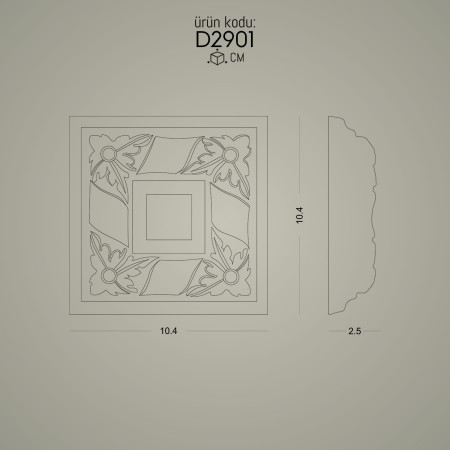 Poliüretan Süslemeler D2901: Alçı Aksesuar Muadili Poliüretan Duvar Aksesuar ve Süsleme Modelleri - Dekorasyon Fikirleri ve Tasarım Çeşitleri