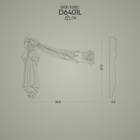 Poliüretan Süslemeler D6401L: Dekoratif Duvar Aksesuarları ve Süslemesi - Modelleri, Çeşitleri ve İmalattan Tasarım Fikirleri