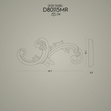Poliüretan Süslemeler D80115MR: Poliüretan Duvar Aksesuar ve Süslemesi - Dekorasyon Tasarım Modelleri ve Üretici Çeşitleri