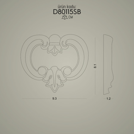 Poliüretan Süslemeler D80115SB: Ahşap Aksesuar Muadili Duvar Dekorasyon Modelleri ve Fiyatları