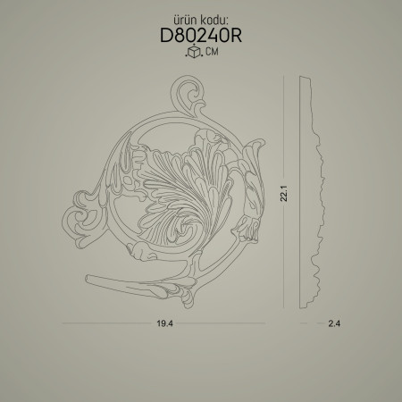 Poliüretan Süslemeler Klasik Dekor Dekoratif Motifli Duvar Aksesuar ve Süsleme Modelleri