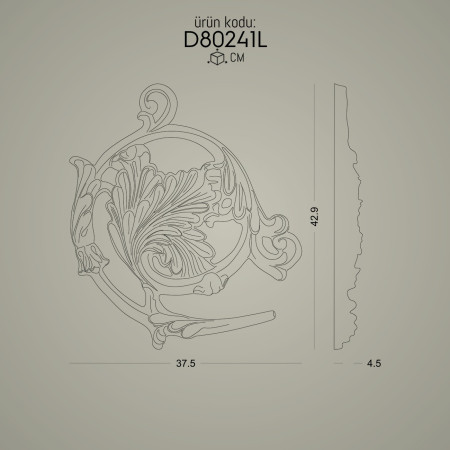Poliüretan Süslemeler Klasik Dekor Motifli Duvar Aksesuar ve Süslemesi İmalattan Üretici Modelleri