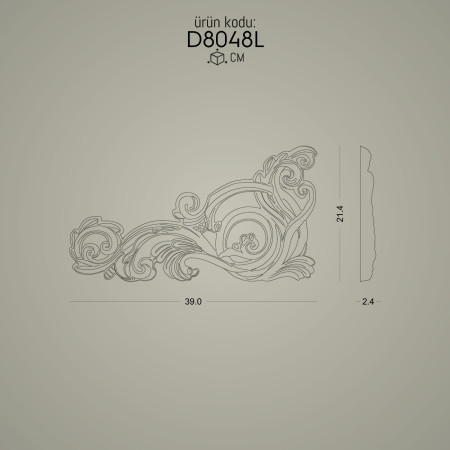 Poliüretan Süslemeler D8048L: Dekoratif Poliüretan Aksesuar ve Süsleme Modelleri - İmalattan Üretici Tasarım Çeşitleri