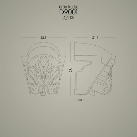 Poliüretan Söve Süsü D9001: Dış Cephe için Dekoratif Poliüretan Söve Modelleri ve Tasarım Fikirleri