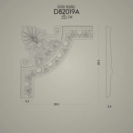 Poliüretan Desenli Çıta Köşe Dekoratif Motifli - İmalattan Üretici Tasarım Modelleri ve Çeşitleri