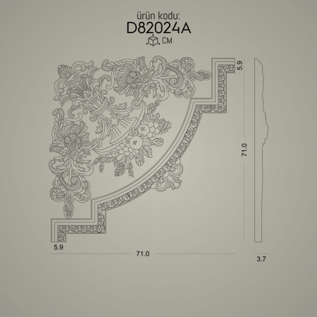 Poliüretan Desenli Çıta Köşe - Dekoratif Duvar Çıtası Köşe İmalatı ve Tasarım Modelleri