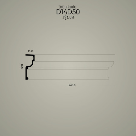 D14D50 Poliüretan Dekorasyon Poliüretan Cephe Kaplama Dekoratif pencere kenarı söve modelleri