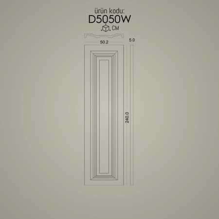 D5050W Poliüretan iç ve dış cephe pilaster sütun fiyatı Sütun ve Başlığı dekorları