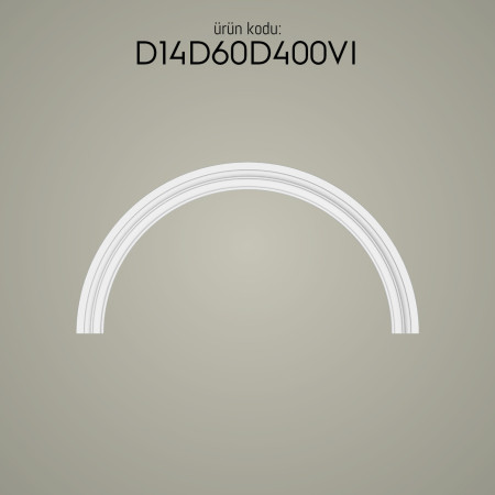D14D60D400VI Poliüretan Prekast Cephe Kaplama Dekoratif poliüretan pencere kenarı Kemer Kavis Yuvarlak Arc Söve imalatı