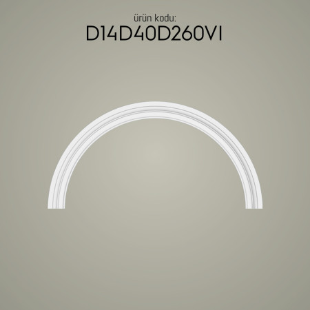 D14D40D260VI Poliüretan Dekorasyon Poliüretan Cephe Kaplama Dış Cephe Dekoratif poliüretan Kemer Kavis Yuvarlak Arc Söve Fiyatları