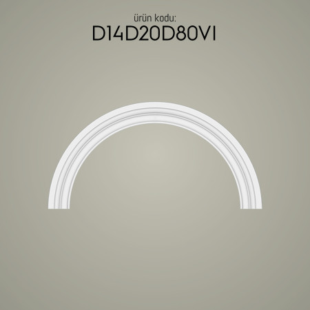 D14D20D80VI Poliüretan Dekorasyon Prekast Dekoratif poliüretan pencere kenarı Kemer Kavis Yuvarlak Arc Söve modelleri