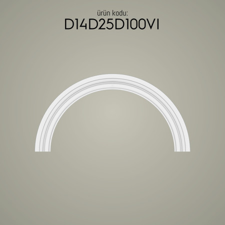 D14D25D100VI Poliüretan Dekorasyon Duvar Dış Cephe Dekoratif Desenli poliüretan Kemer Kavis Yuvarlak Arc Söve Fiyatları
