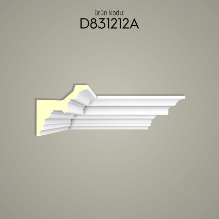 D831212A Modern Oturma odası poliüretan Duvar kartonpiyer çeşitleri Oturma odası duvar tavan dekorasyon