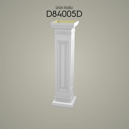 D84005D Poliüretan iç ve dış cephe Kısa Roman Sütun Sehpalar Sütun ve Başlığı dekorları
