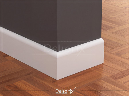 P180100 Poliüretan Süpürgelik Modelleri Düz ve Oval Hatlı Poliüretan Süpürgelik Modeli 10 cm