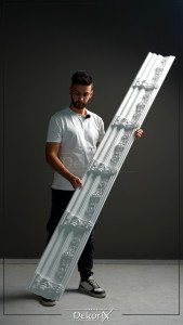P81159 Poliüretan Desenli Kartonpiyer Modelleri Poliüretan Klasik Desenli Kartonpiyer Profil Modeli 16x240 cm