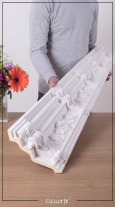 P81159 Poliüretan Desenli Kartonpiyer Modelleri Poliüretan Klasik Desenli Kartonpiyer Profil Modeli 16x240 cm