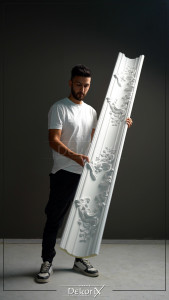 P83091B Poliüretan Desenli Kartonpiyer Modelleri Poliüretan Klasik Desenli Kartonpiyer Modeli 18x240 cm