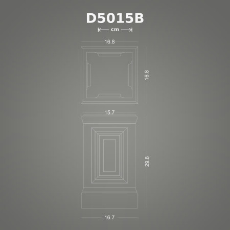 Pilaster Sütun 17x17x30 cm Poliüretan dekorasyon ürünü