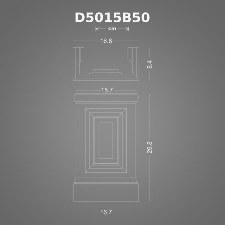 8x17x30 cm Poliüretan Dekorasyon Ürünü Pilaster Alt Kaidesi