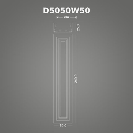 25x50x240 cm Poliüretan Pilaster Sütun Dekor Paneli