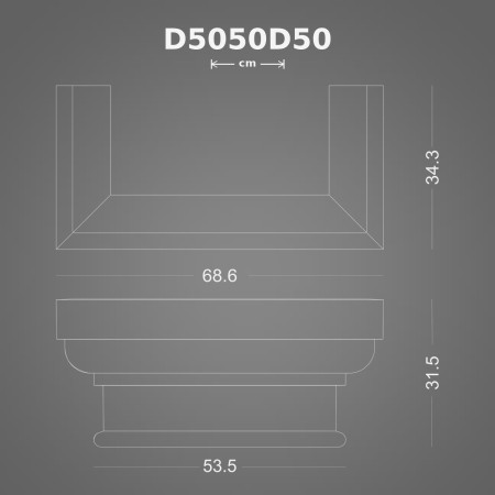 D5050D50 Pilaster Sütun Başlık