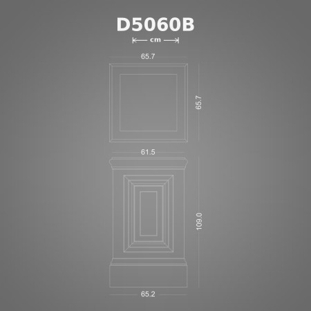 Pilaster Kaide 66x66x109 cm Poliüretan dekorasyon malzemesi