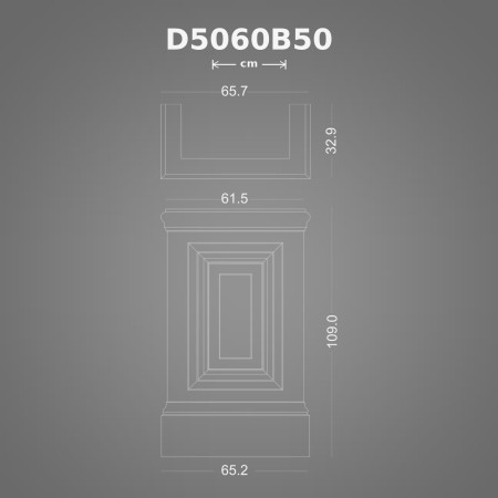 Poliüretan dekorasyon malzemesi Pilaster Sütun Kaidesi 33x66