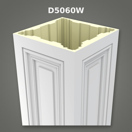 P5060W Poliüretan Pilaster Panel Sütun Modelleri 60x60x240 cm Poliüretan Pilaster Sütun Dekorasyonu