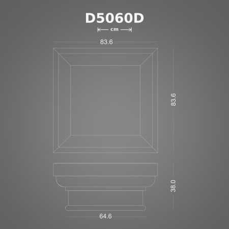 84x84x38 cm Poliüretan dekorasyon malzemesi Pilaster Sütun