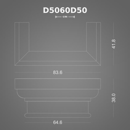 Poliüretan Dekorasyon Ürünü 42x84x38 cm Pilaster Sütun