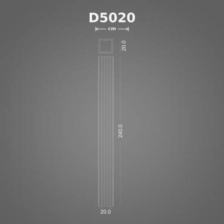 Poliüretan dekorasyon malzemesi 20x20x240 Pilaster Sütun
