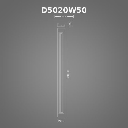 Poliüretan dekorasyon malzemesi. 10x20x240 cm Pilaster Sütun