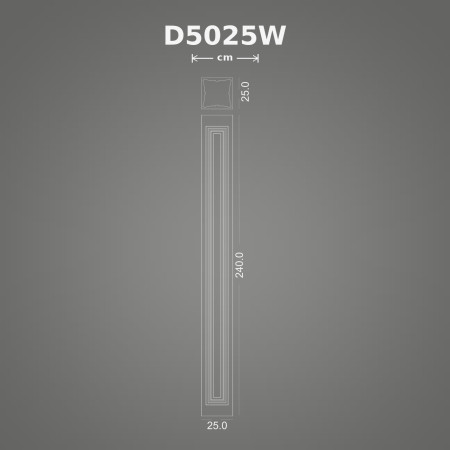 25x25x240 cm Pilaster Sütun Poliüretan dekorasyon ürünü
