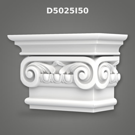 Pilaster Sütun İyon Başlık 18x35x24 cm Poliüretan dekorasyon ürünü