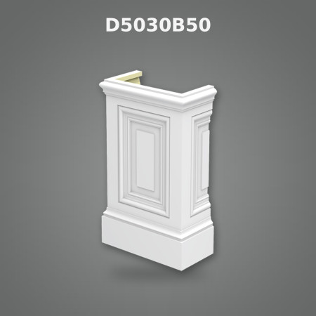 Poliüretan dekorasyon ürünü 17x34x56 cm Pilaster Alt Kaidesi