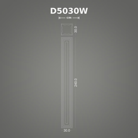30x30x240 cm Pilaster Sütun Poliüretan dekorasyon ürünü