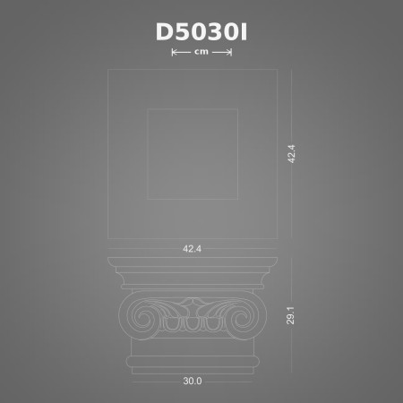 42x42x29 cm Pilaster Sütun | Poliüretan dekorasyon ürünü