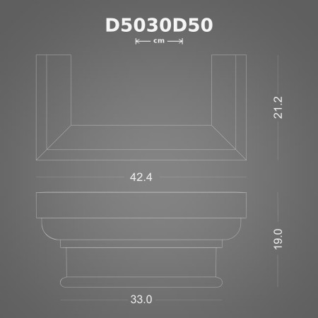 21x42x19 cm Pilaster Sütun Poliüretan dekorasyon ürünü