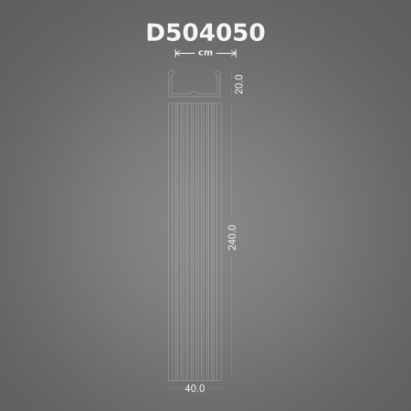 20x40x240 cm Poliüretan Dekorasyon Malzemesi Pilaster Sütun