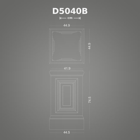 45x45x75 cm Poliüretan dekorasyon ürünü Pilaster Sütun Kaidesi